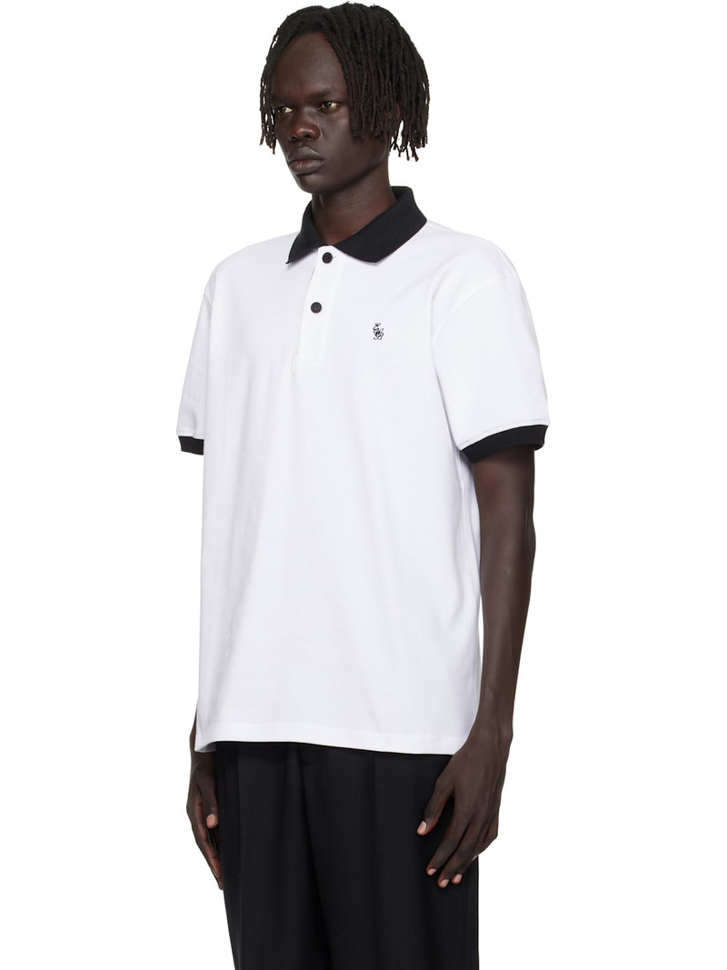 ERNEST W. BAKER White 'EWB' Embroidered Polo outlook