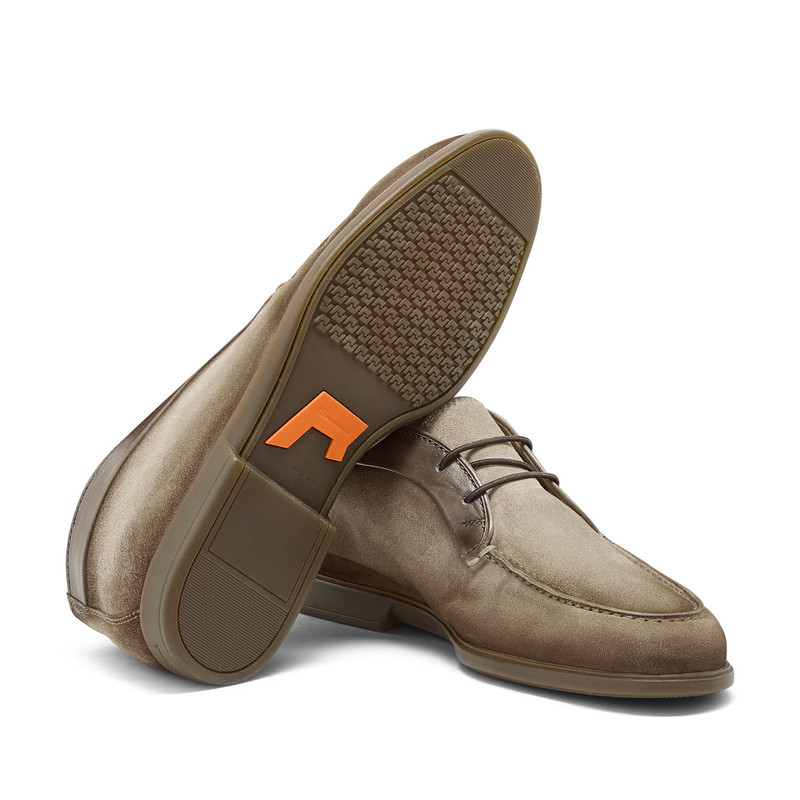 Men's natural suede and leather desert boot 3
