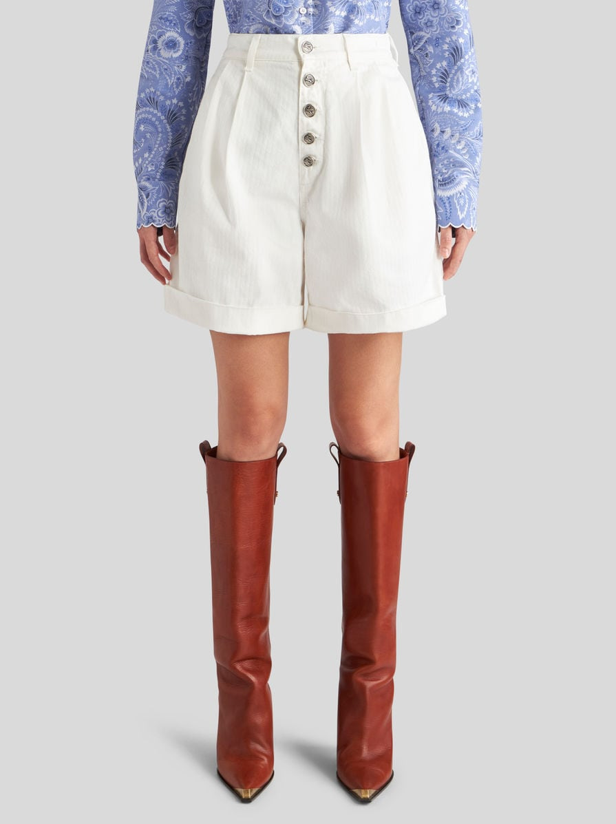 COTTON BERMUDA SHORTS WITH BUTTONS - 2