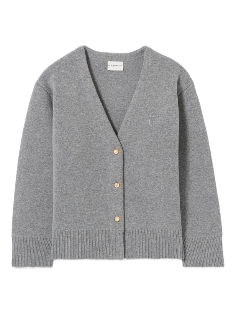 V-neck embroidered cardigan 1