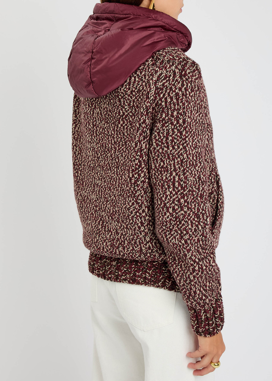 Moncler Hooded Shell and Wool Cardigan - 3