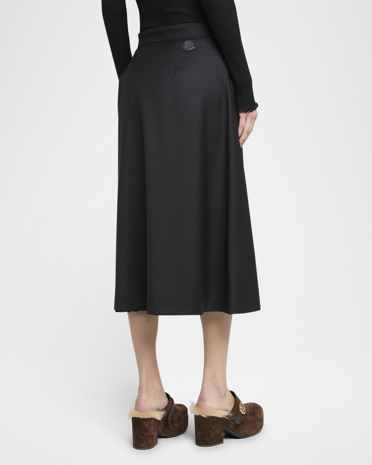 Pleated Midi Wrap Skirt - 3