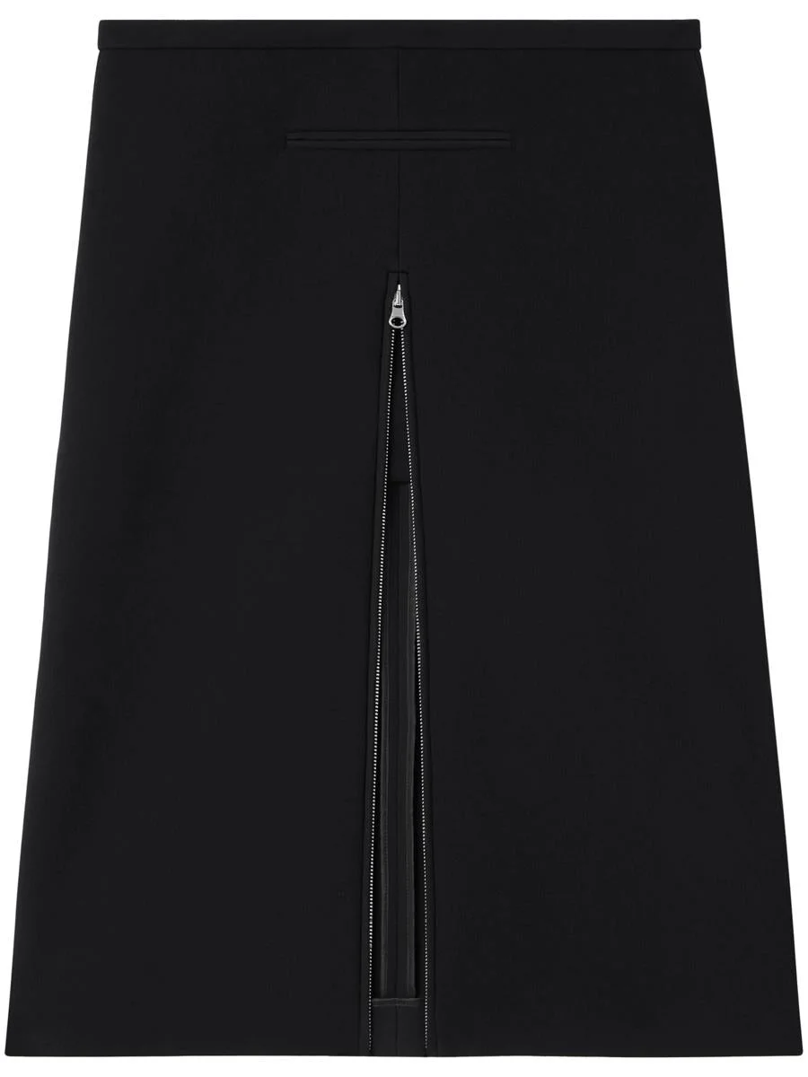 Courrèges Heritage Tailored Crepe-Texture Midi Skirt - 1
