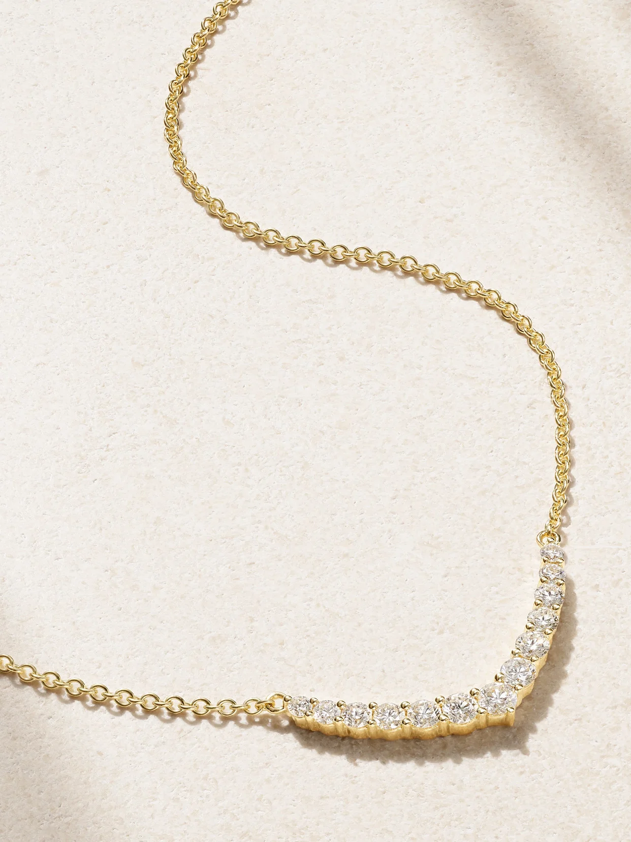 18-karat Gold Diamond Necklace - 1