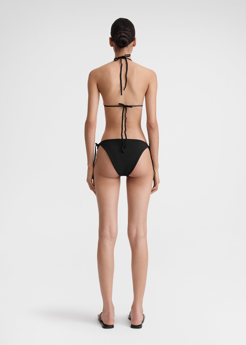 Braid-tie bikini top black 4