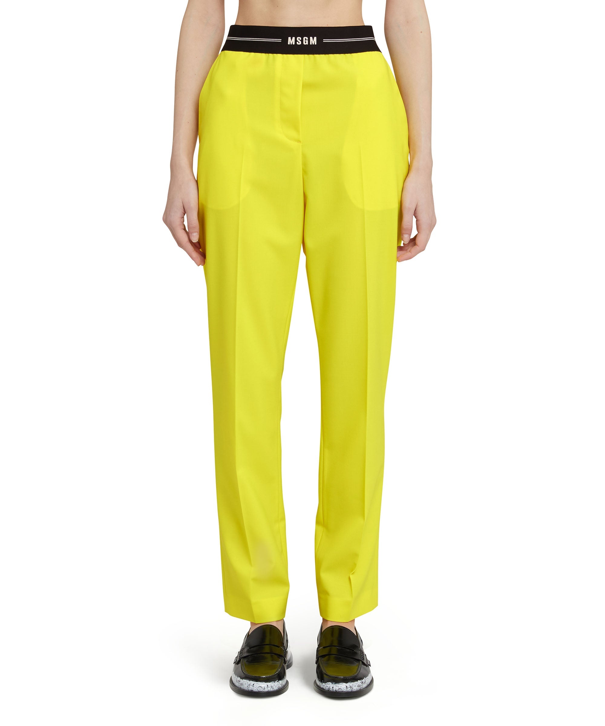 Slim-fit pants with logoed elastic waistband - 2