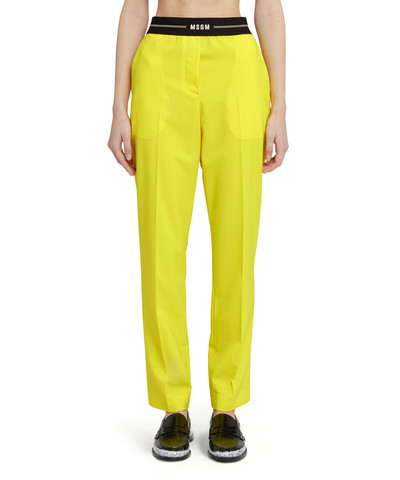 MSGM Slim-fit pants with logoed elastic waistband outlook