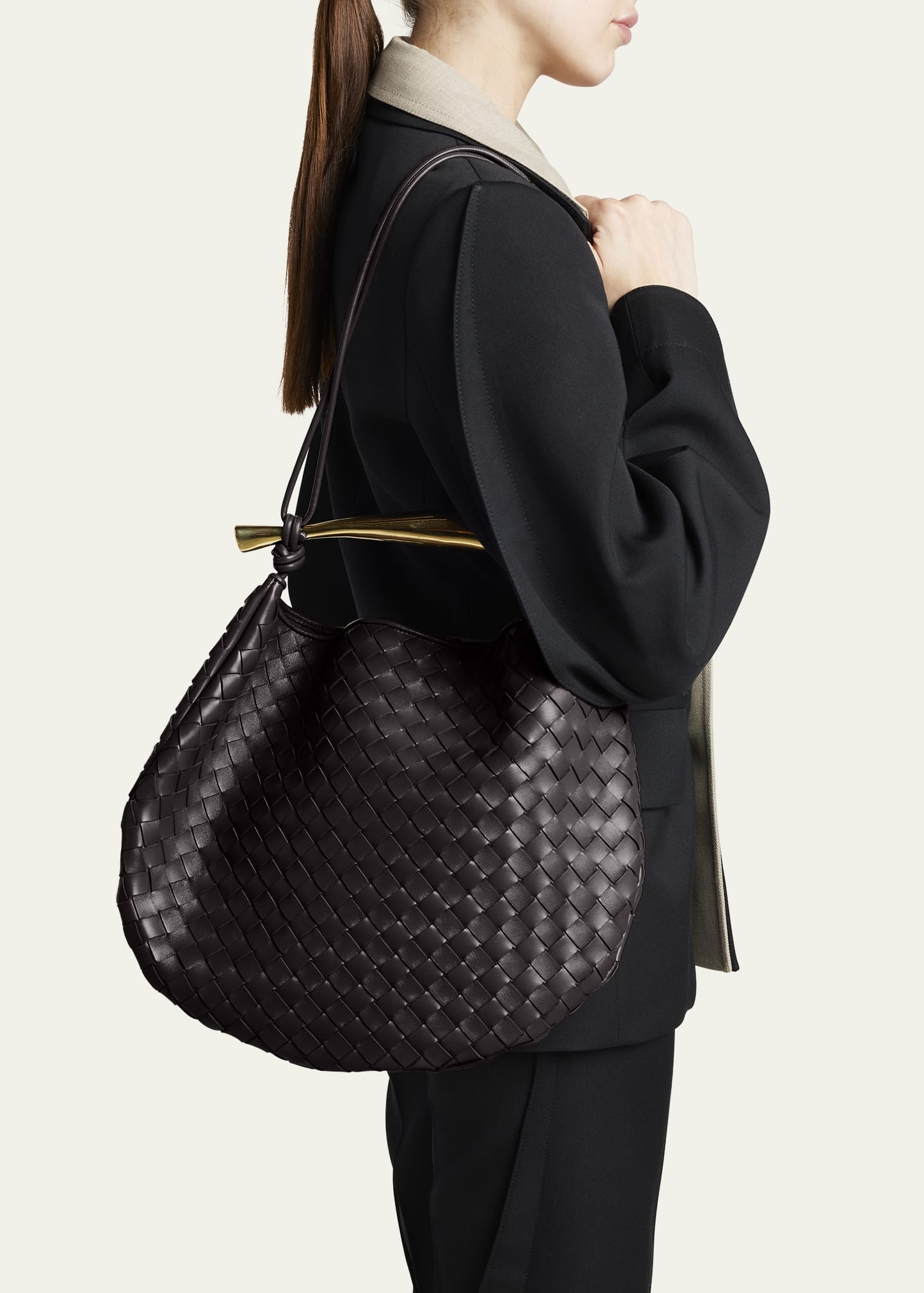 Sardine Medium Intrecciato Leather Top-Handle Bag - 2