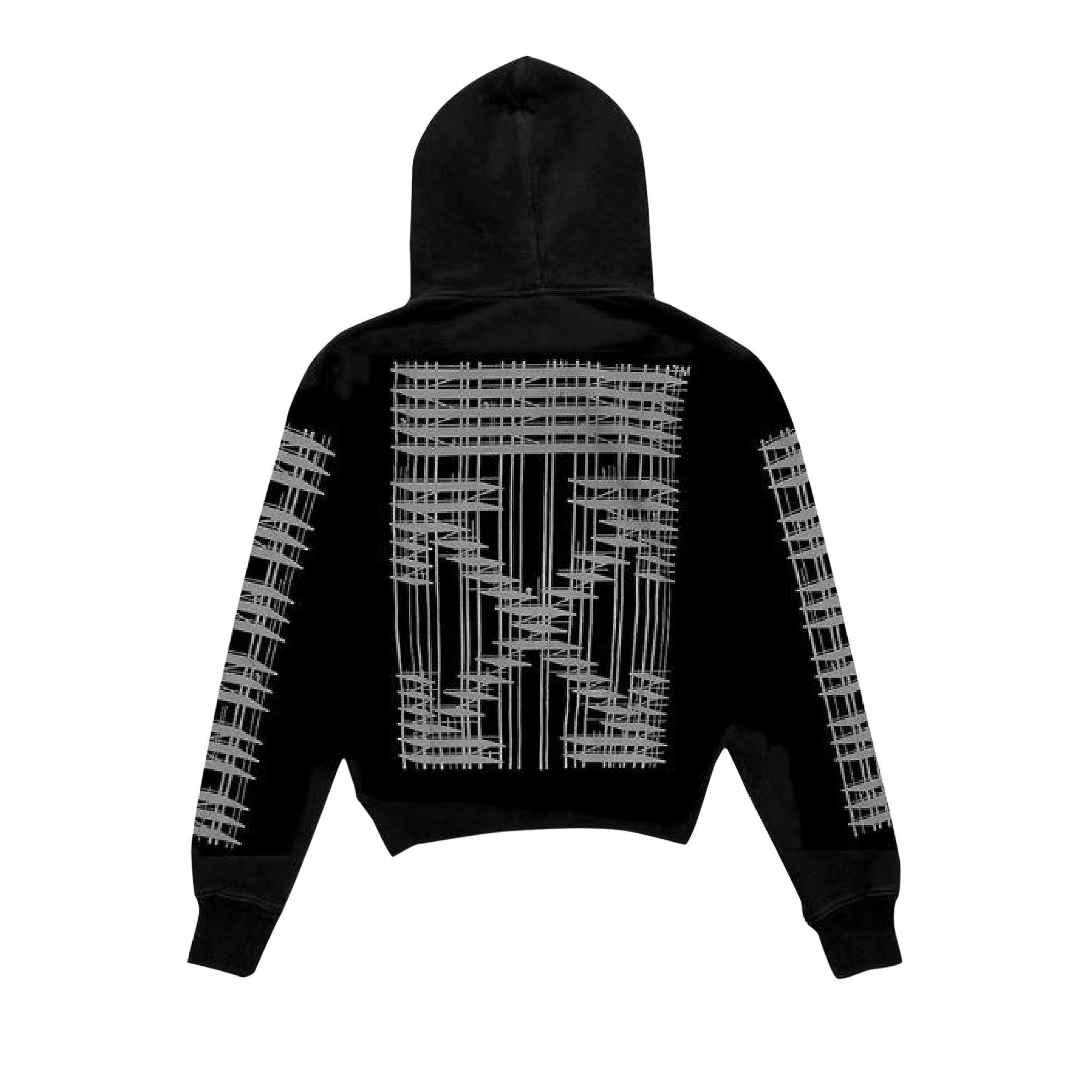 Off-White Diag Indus Slim Zipped Hoodie 'Black / Silver' - 2