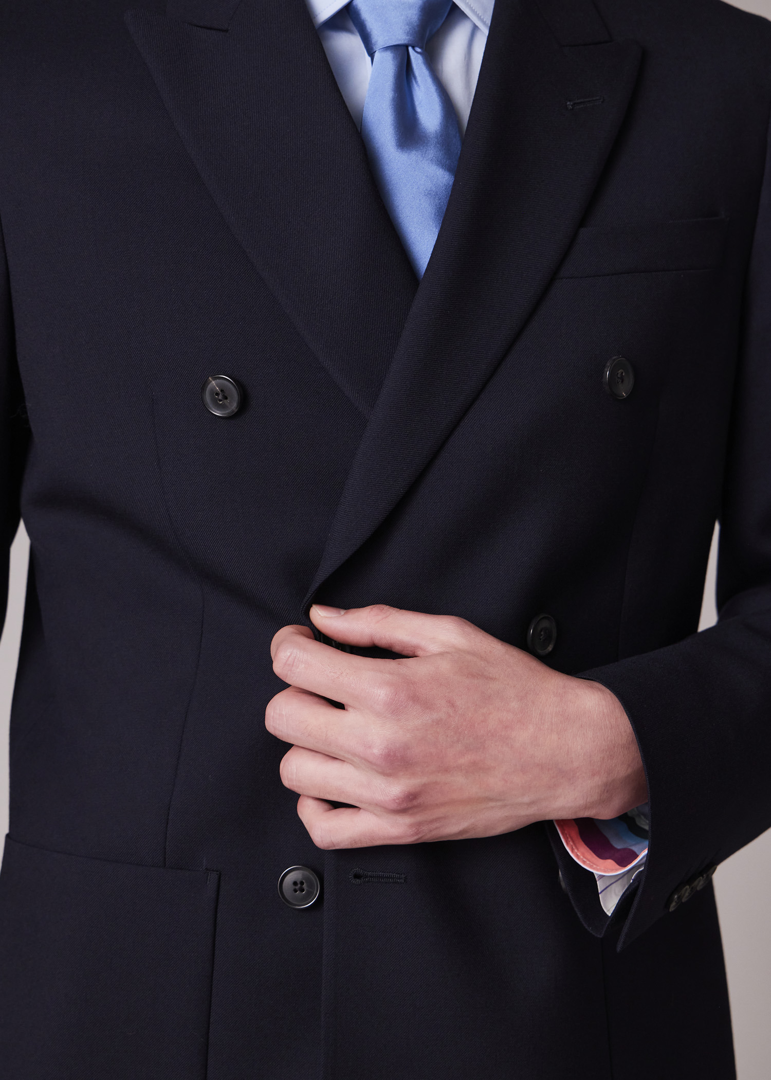 Tailored-Fit Navy 'Suit To Travel In' Double-Breasted Blazer - 6