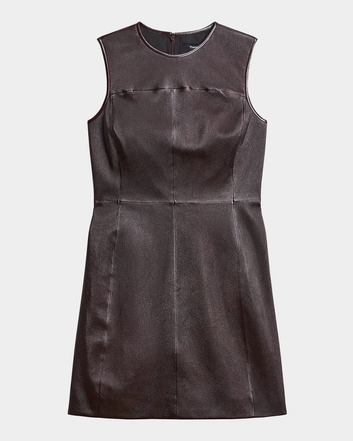 Sleeveless Nappa Leather Mini Dress - 1
