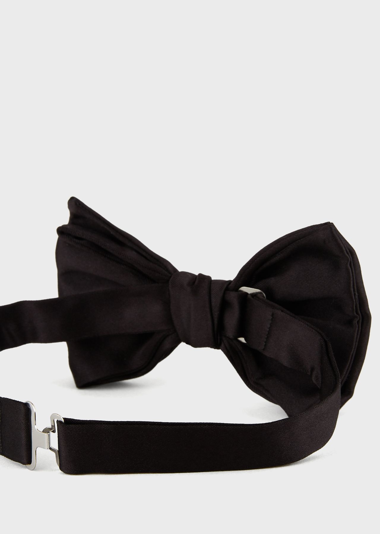 Large, pure silk knotted bow tie - 3