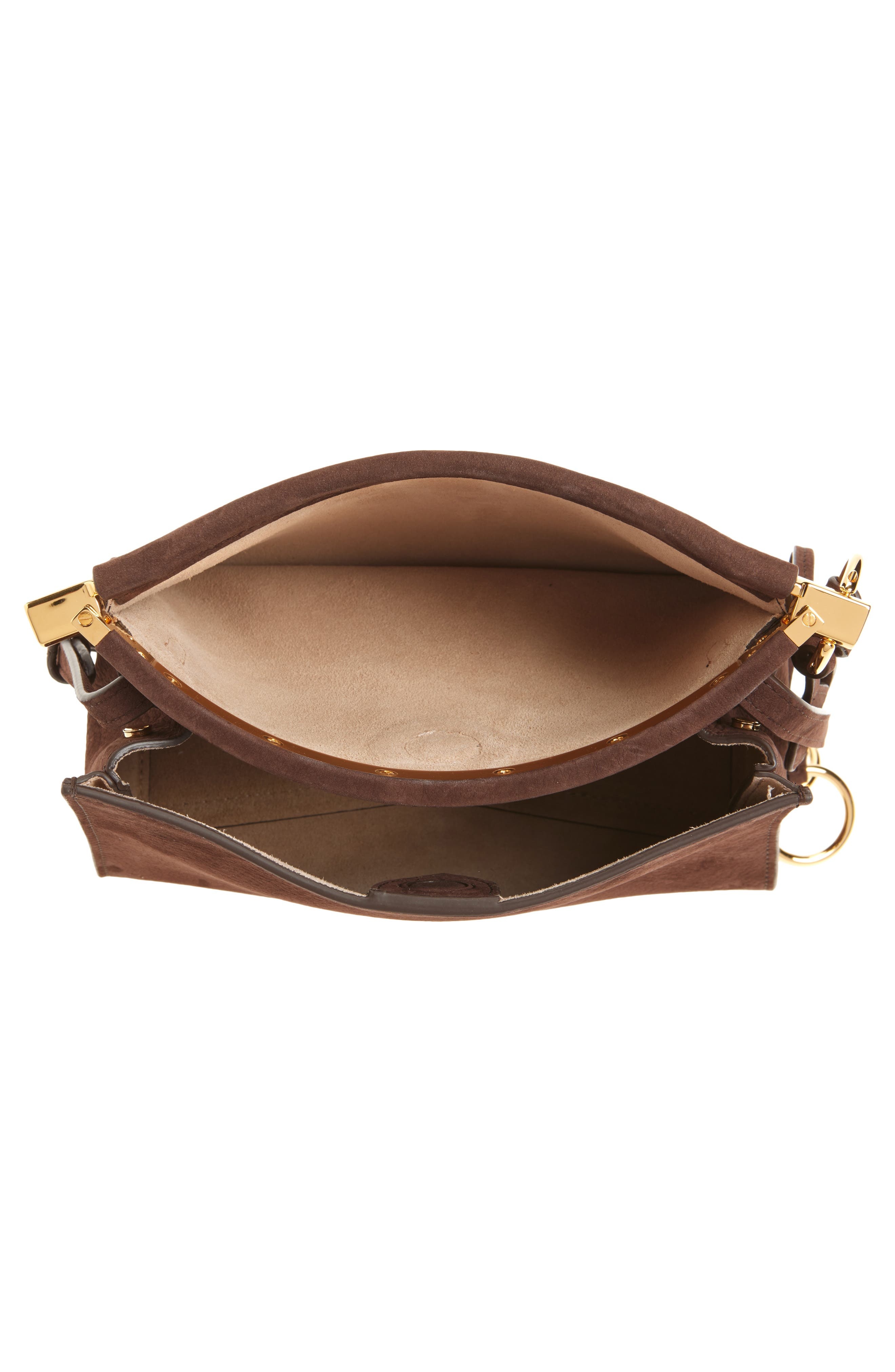 Alaïa Small Le Click Suede Shoulder Bag in Brun Fonce at Nordstrom - 3