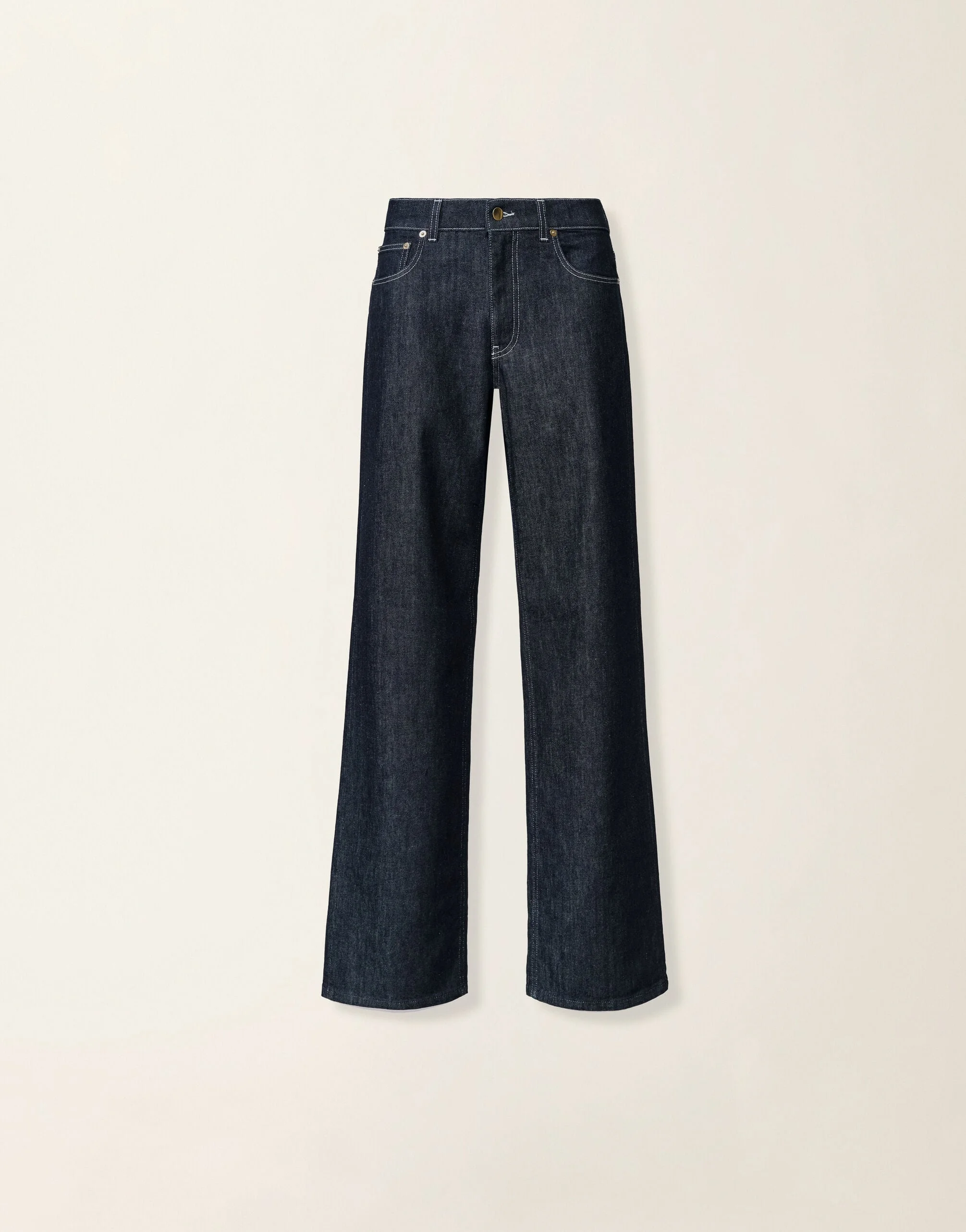 Straight leg denim trousers - 1