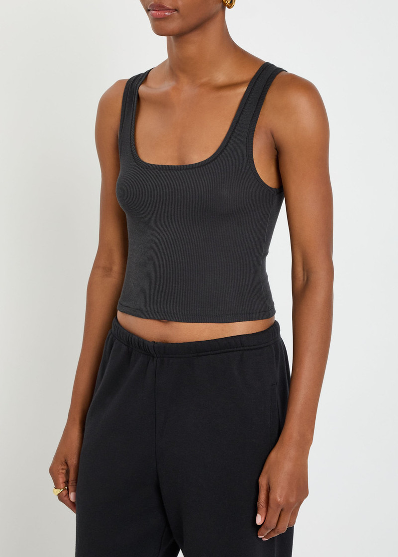 SKIMS Skims Ribbed Stretch-cotton Tank outlook