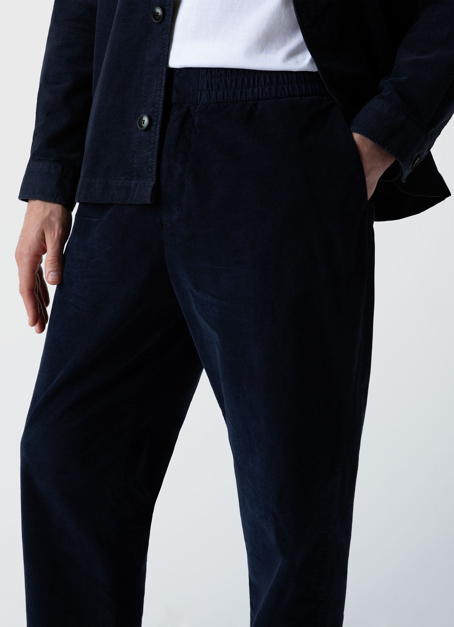 Cellular Cord Drawstring Trouser - 6
