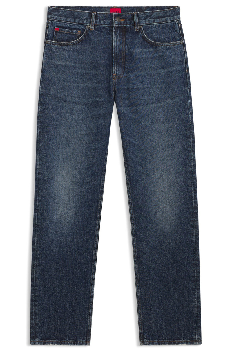 BLUE REGULAR-FIT JEANS IN VINTAGE-WASH DENIM 1