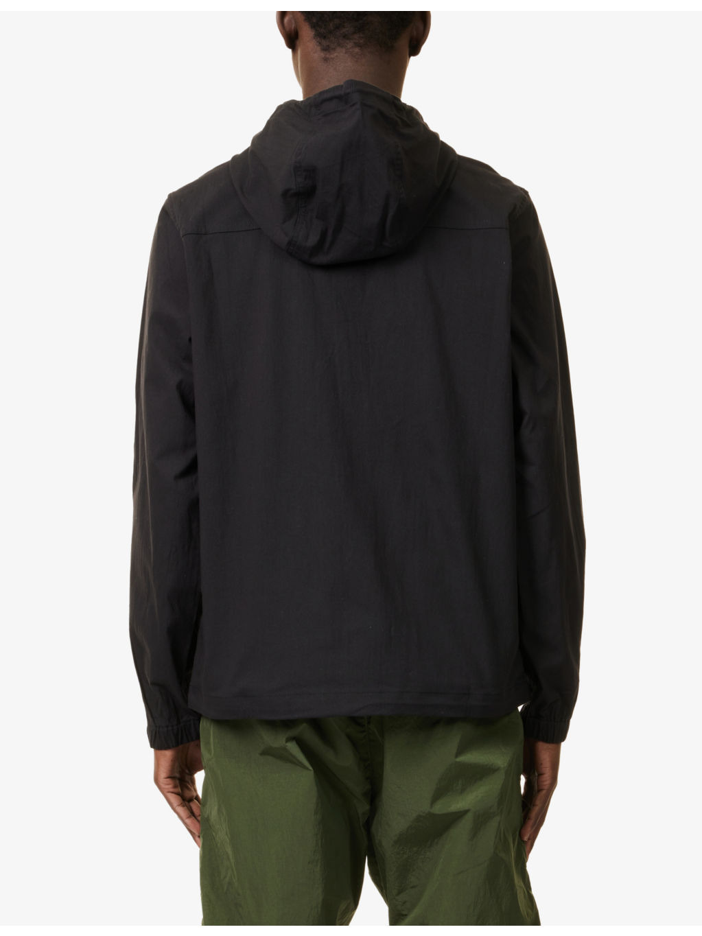Brand-Patch Hood Regular-Fit Cotton-Blend Jacket - 4