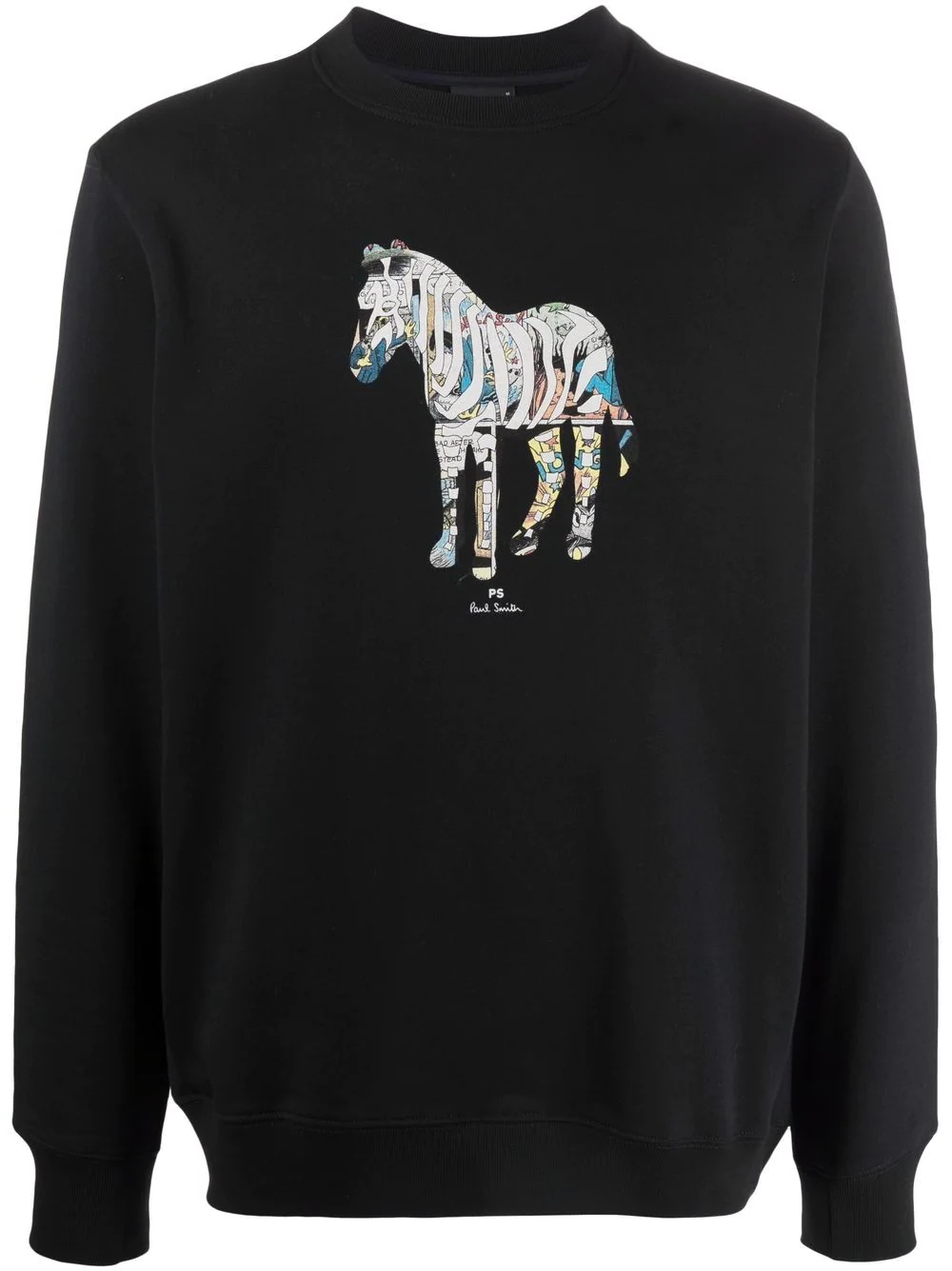 zebra-print organic cotton sweatshirt - 1