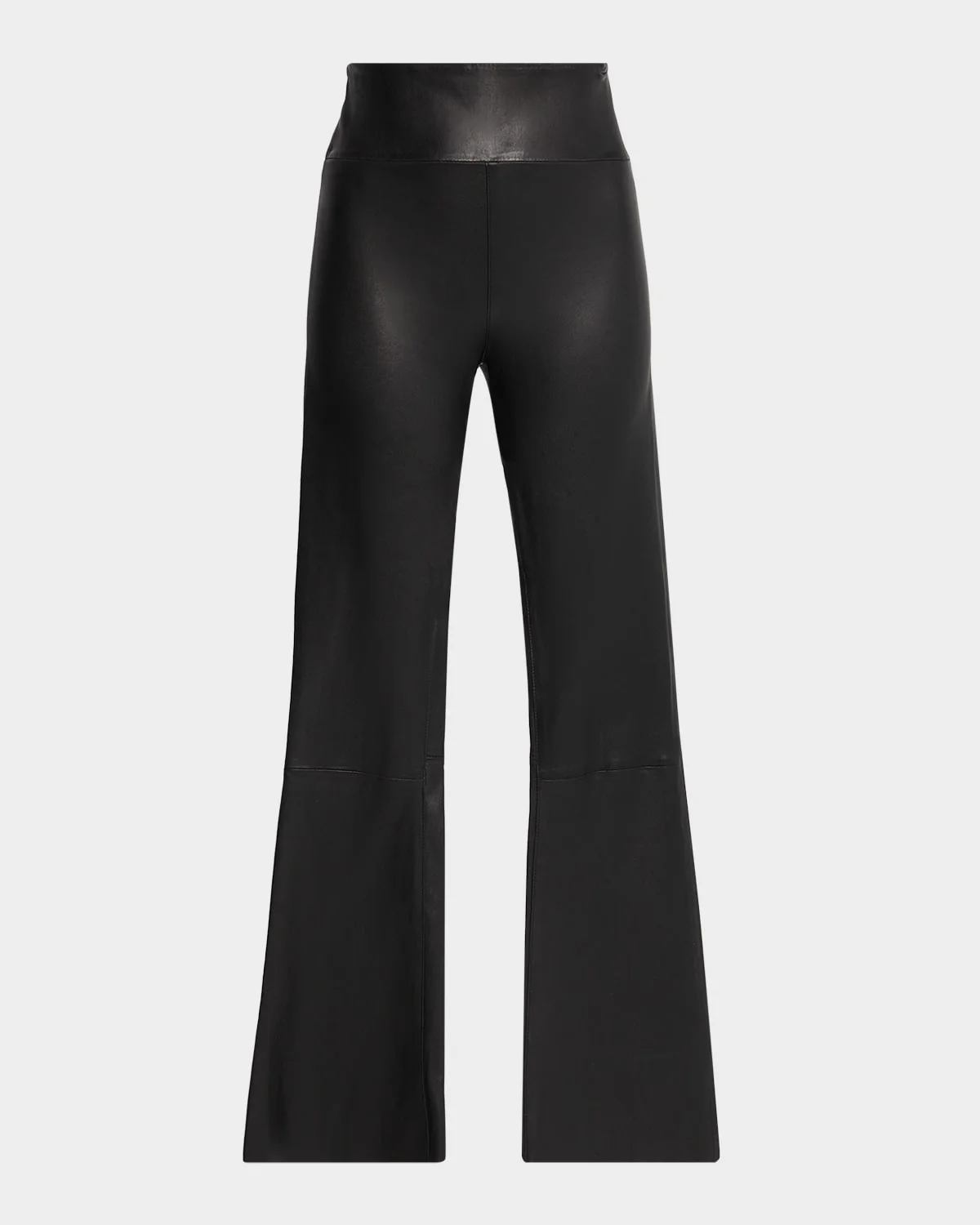 Ankle Flare Leather Leggings - 1