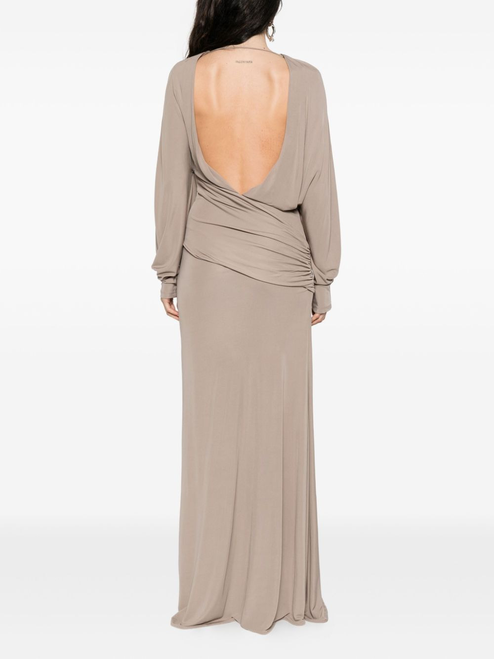 draped jersey dress - 4