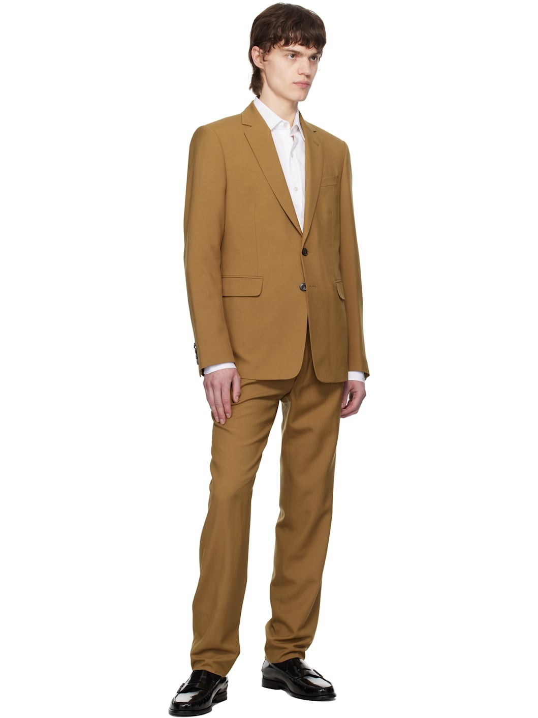 Tan Single-Breasted Suit - 5