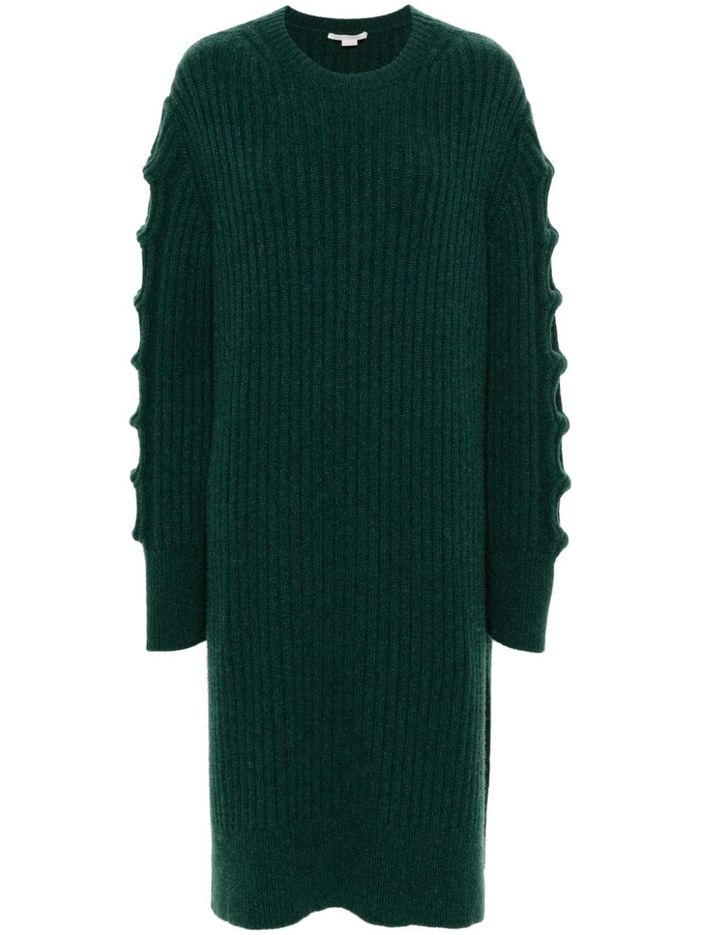 round-neck midi knitted dress - 1
