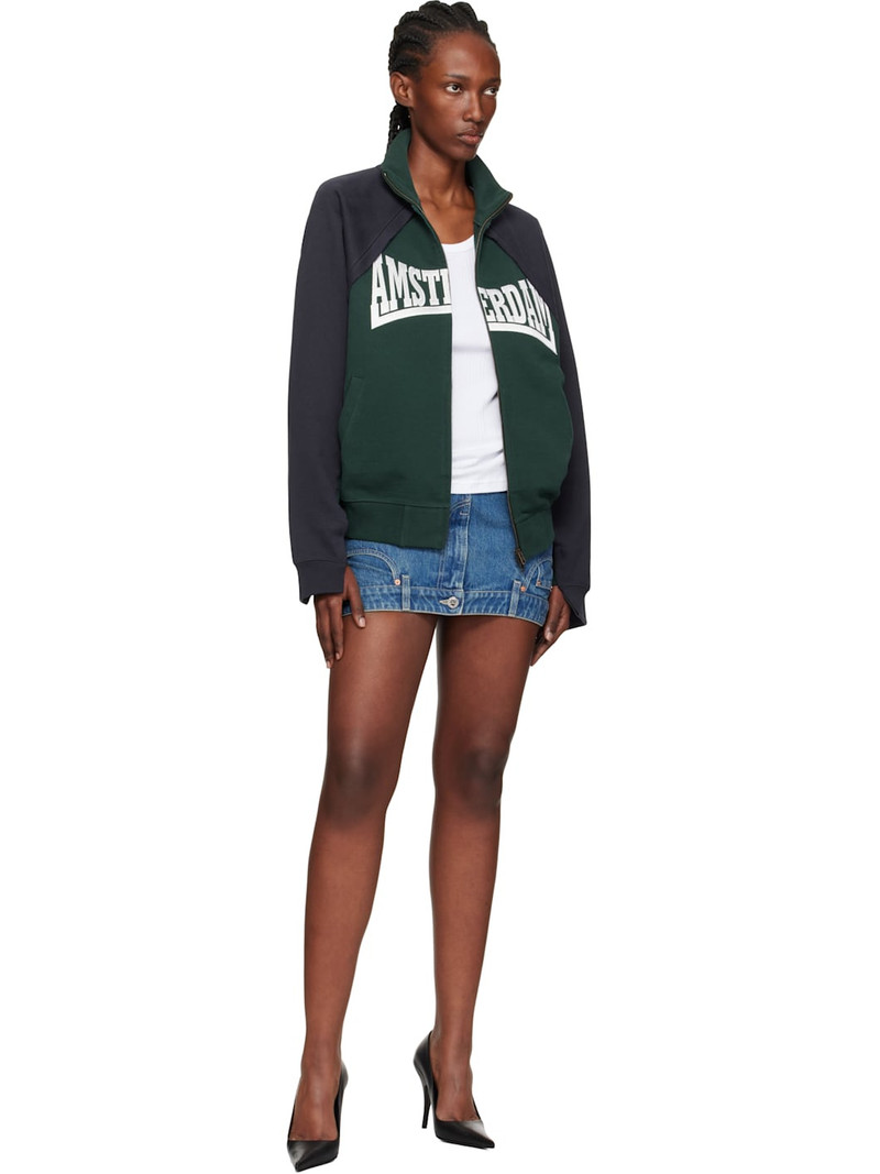 VETEMENTS Bluer Upside-Down Denim Miniskirt outlook
