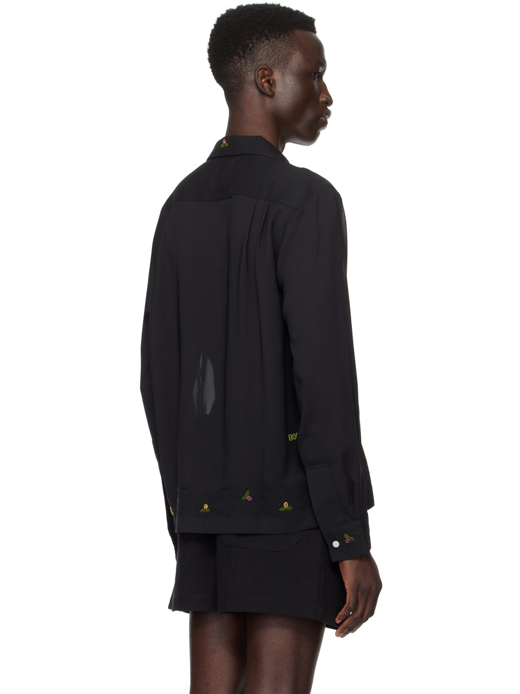 Black Beaded Framboise Shirt - 3