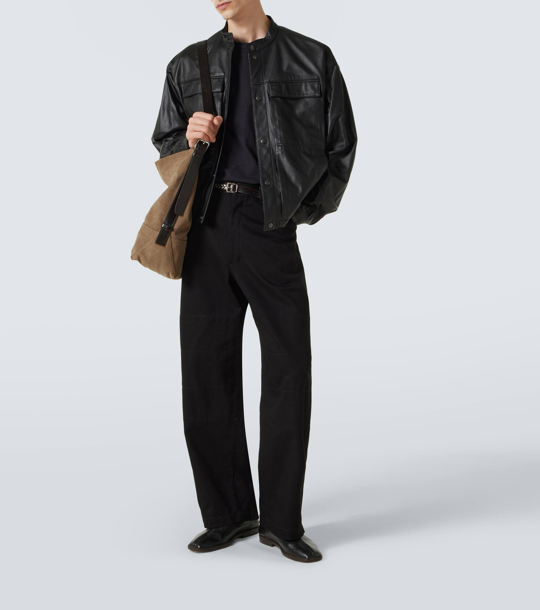 Piped leather loafers - 2
