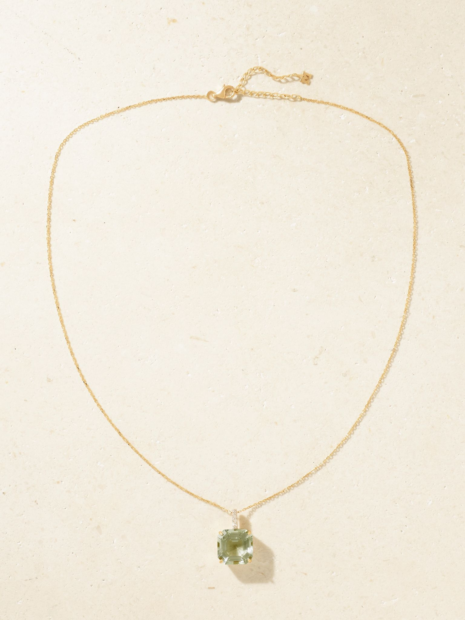 14-karat gold topaz and diamond necklace Gold - 4