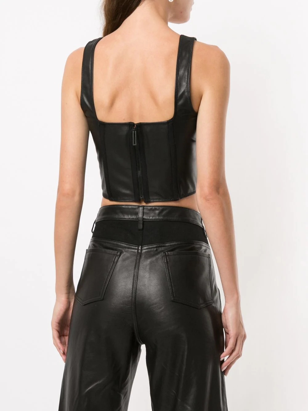 cropped panelled corset - 4