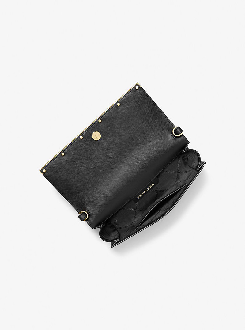 MICHAEL KORS Mona Large Saffiano Leather Clutch outlook