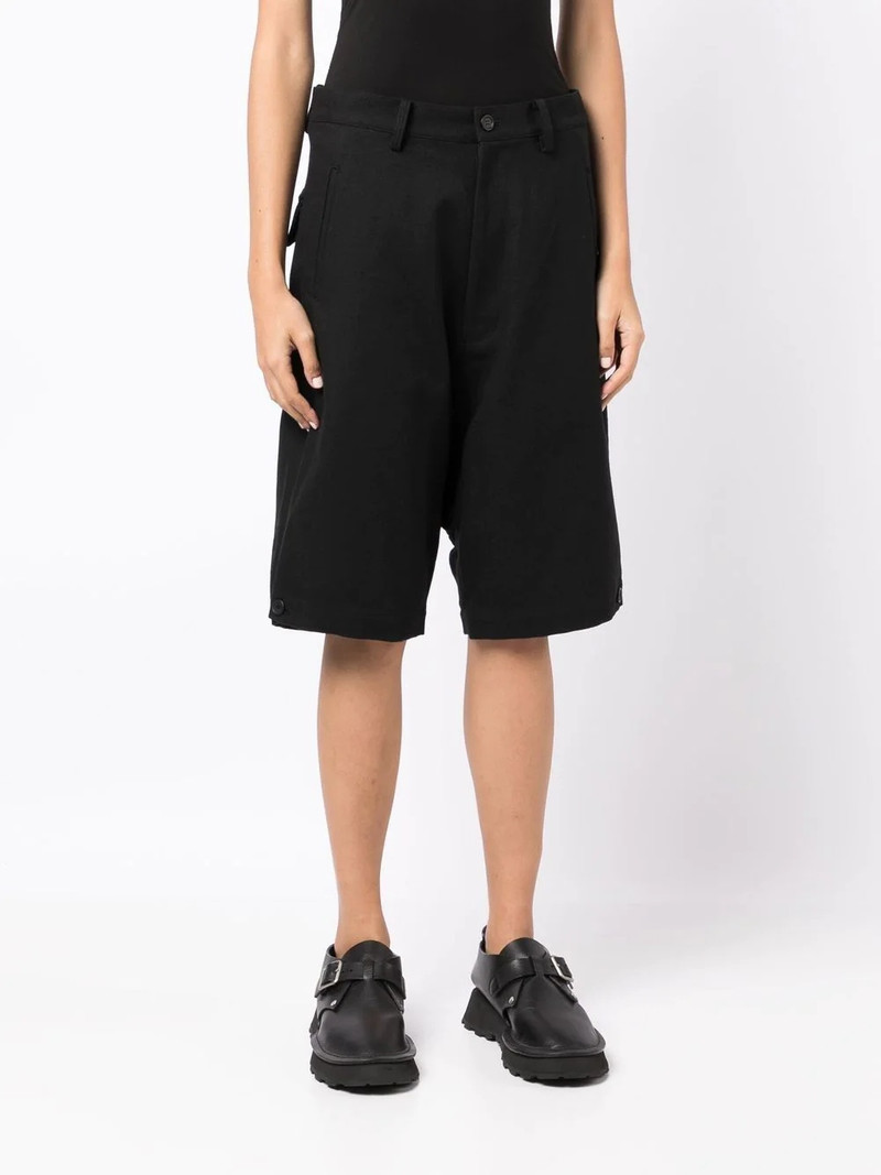 drop-crotch knee-length shorts 3