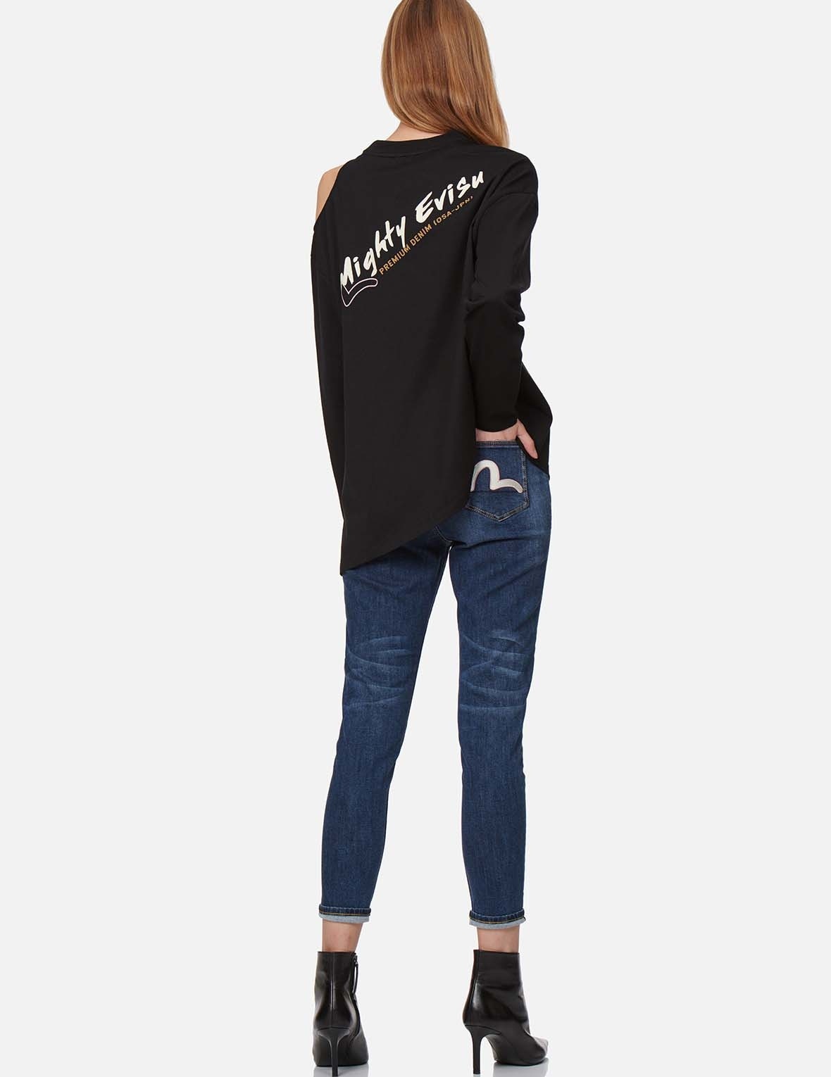 KAMON AND SEAGULL EMBROIDERED SKINNY JEANS - 5