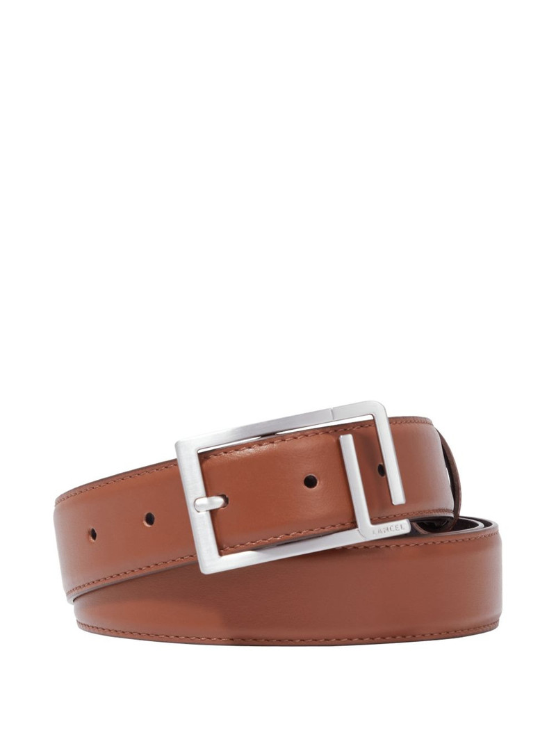 Initials buckle leather belt 1