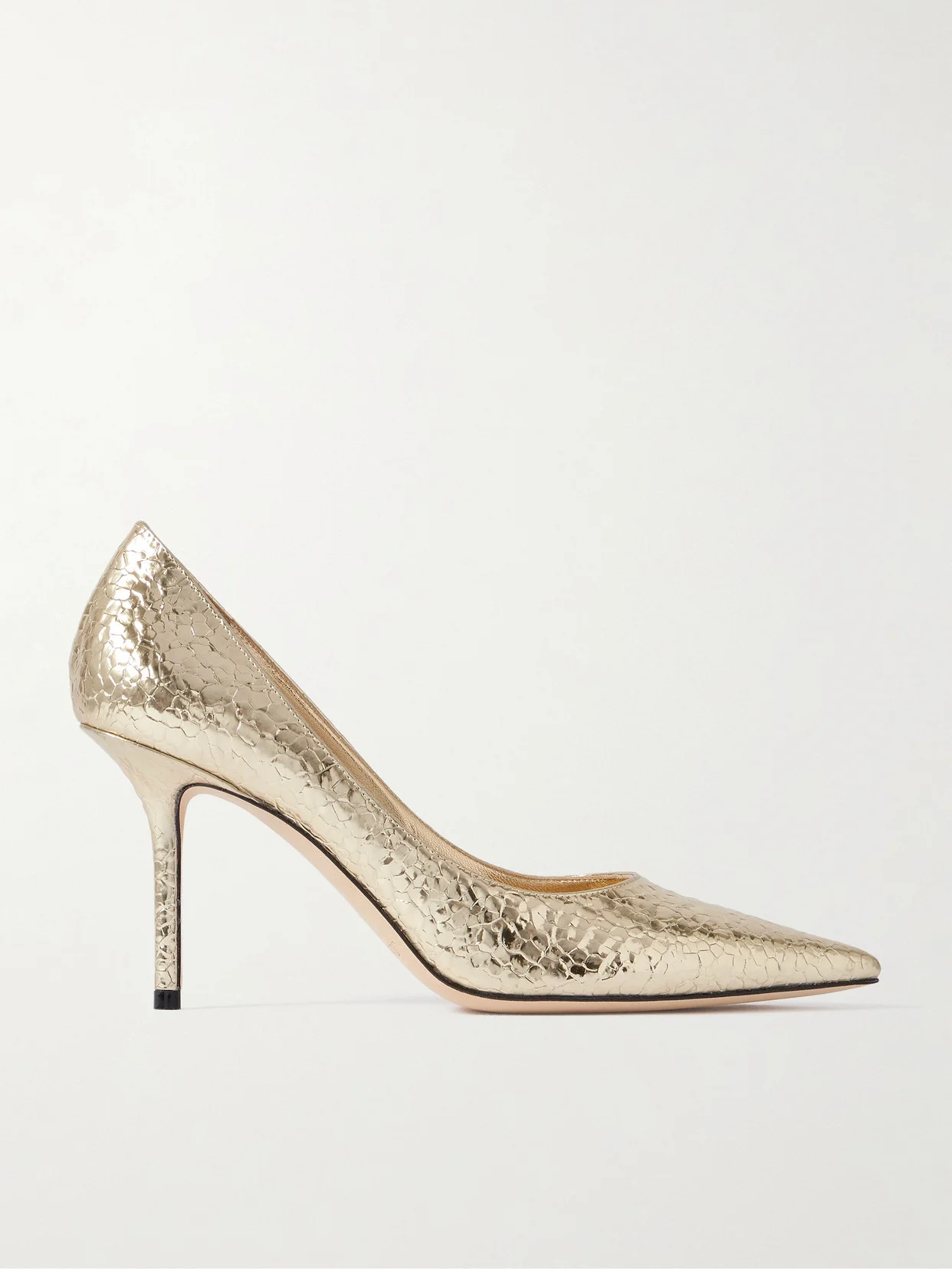 Love 85 Metallic Cracked-leather Pumps - 1