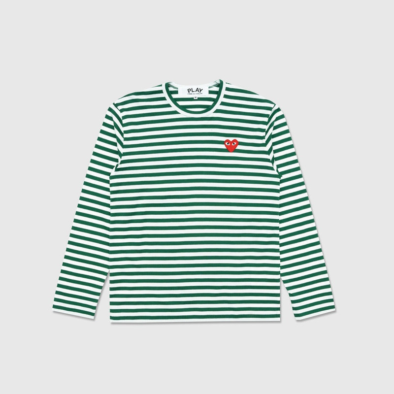 BIG RED HEART STRIPED L/S T-SHIRT - 1