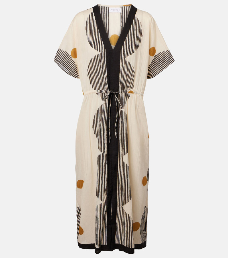 Amira printed cotton kaftan 1