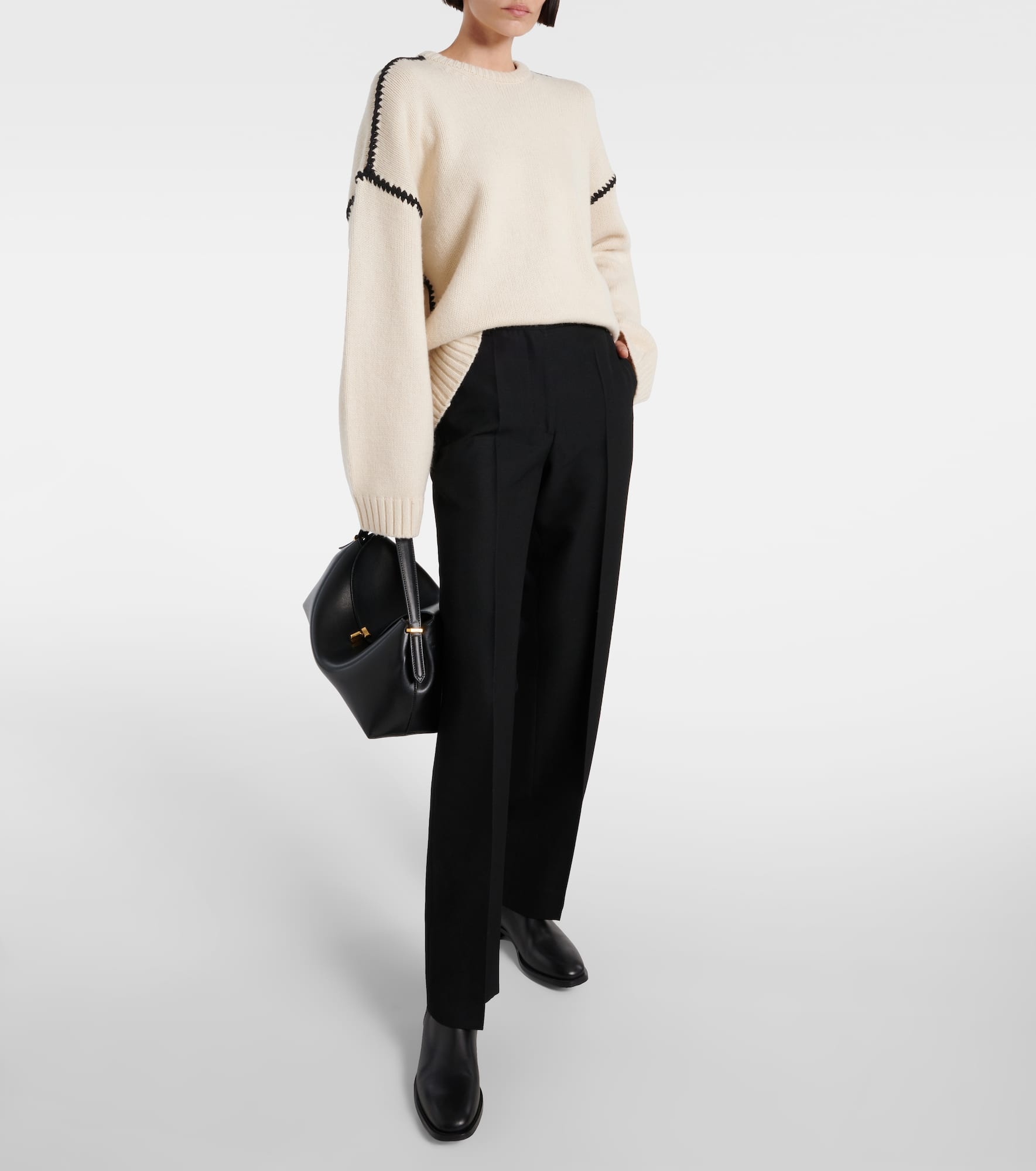 High-rise straight pants - 2