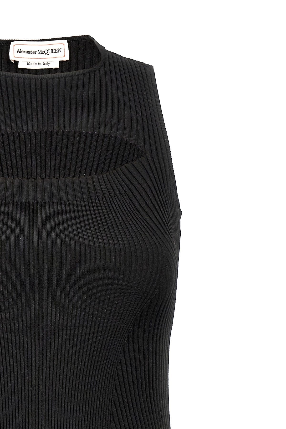 ワンピース alexander mcqueen FW24 Ribbed knit dress (798352Q1BAQ 1000) Alexander McQueen cut-out Ribbed Maxi Dress | Black | FARFETCH