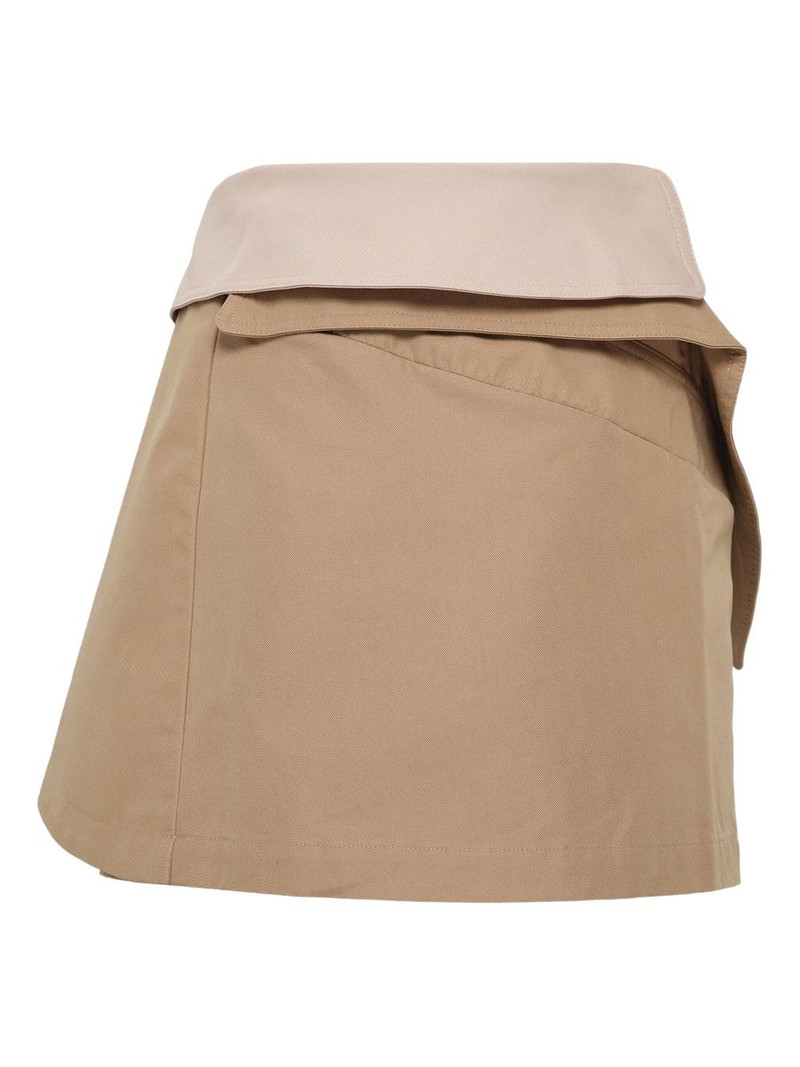 rokh button trench element mini skirt outlook