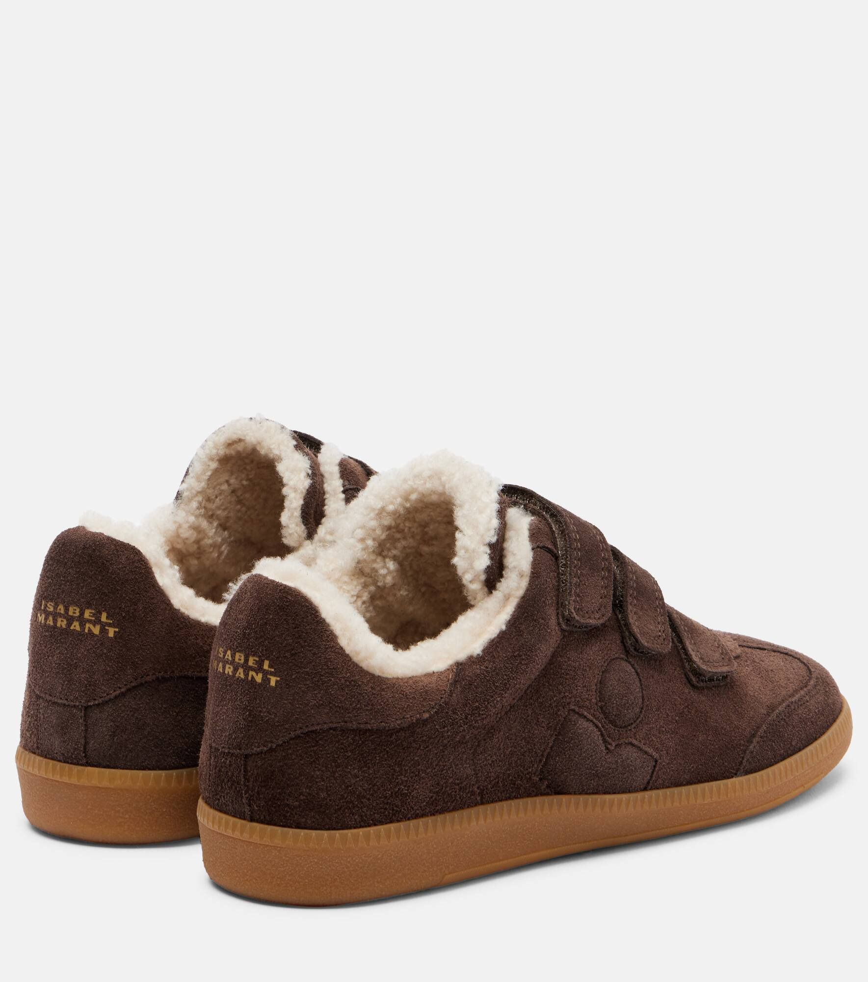 Beth shearling-trimmed suede sneakers - 2