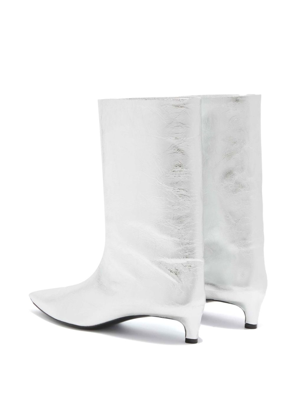 metallic leather ankle boot - 3