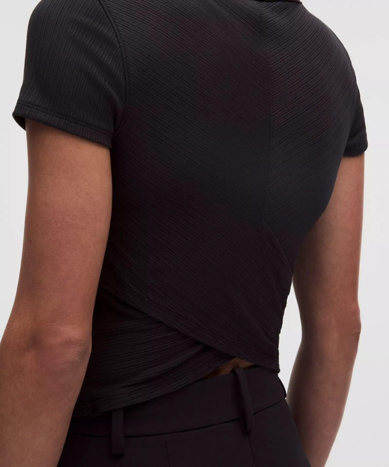Hold Tight Micro-Rib Cross-Back T-Shirt 5