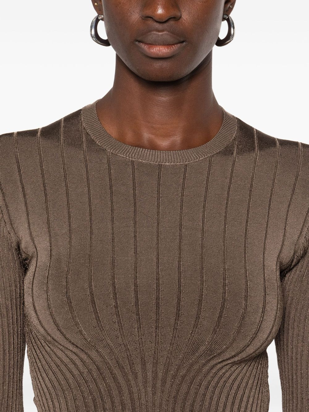 ribbed round-neck sweater - 5