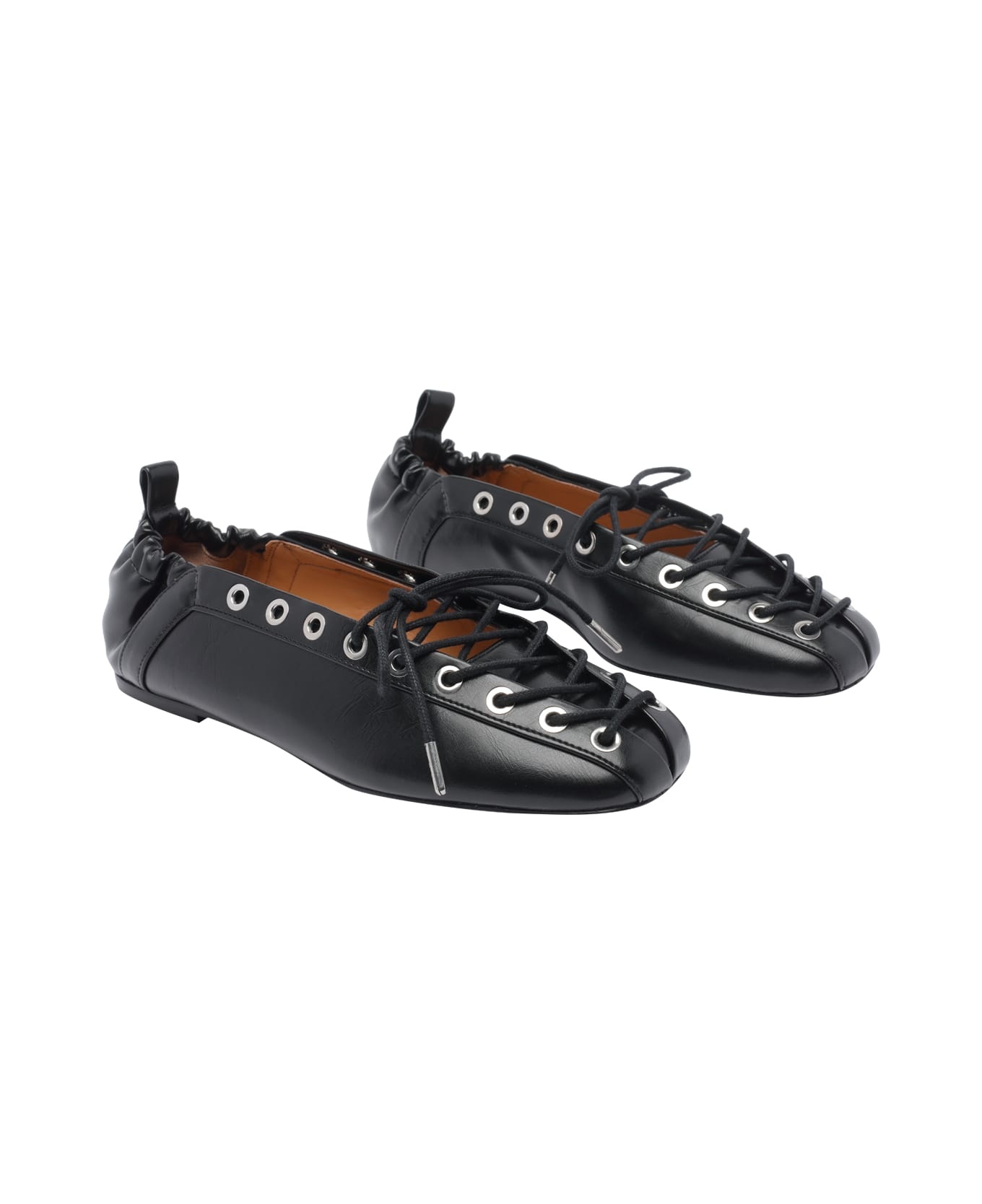 Eyelets Lace Up Ballets - 2