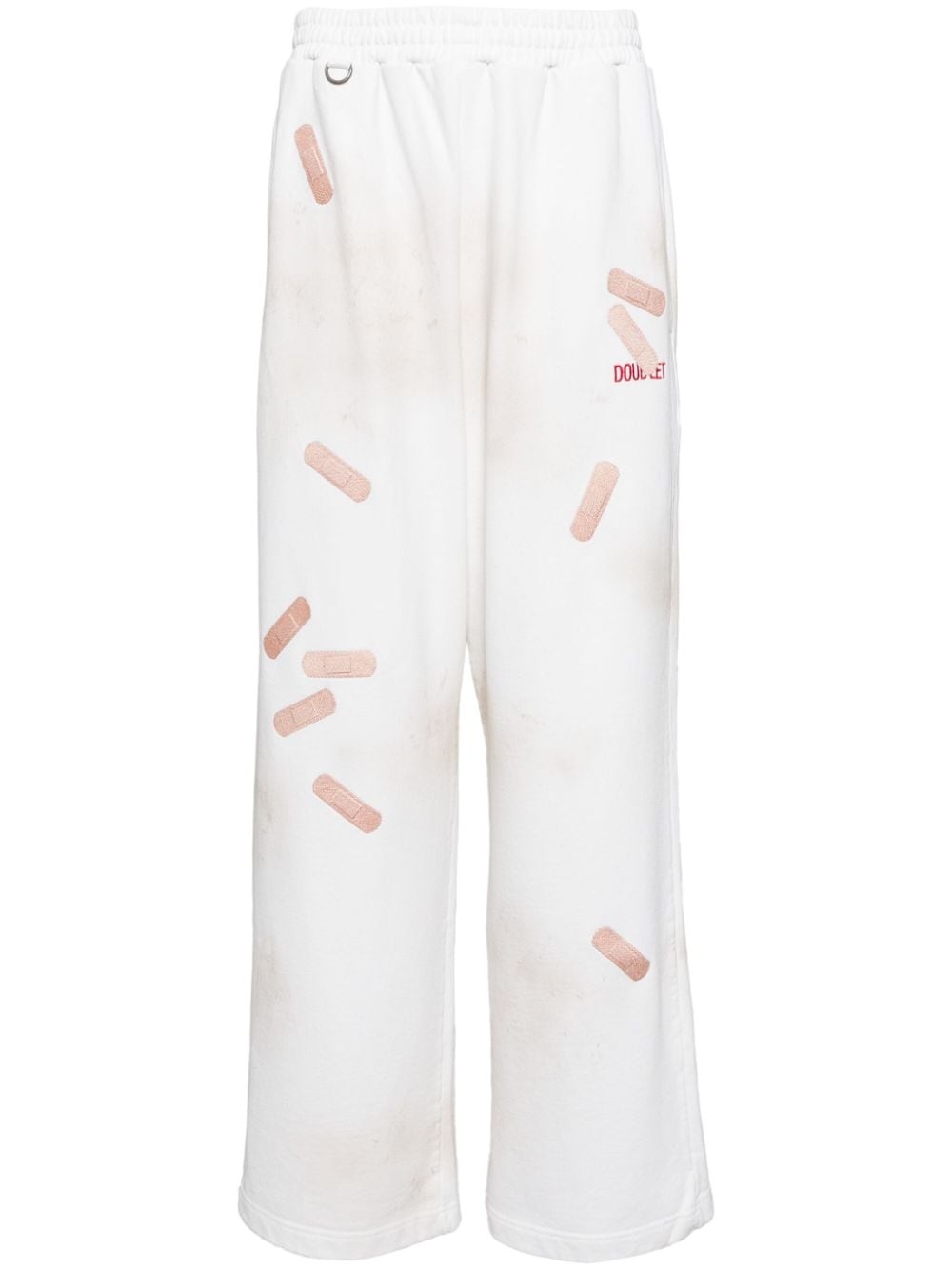Bandage embroidery sweatpants - 1