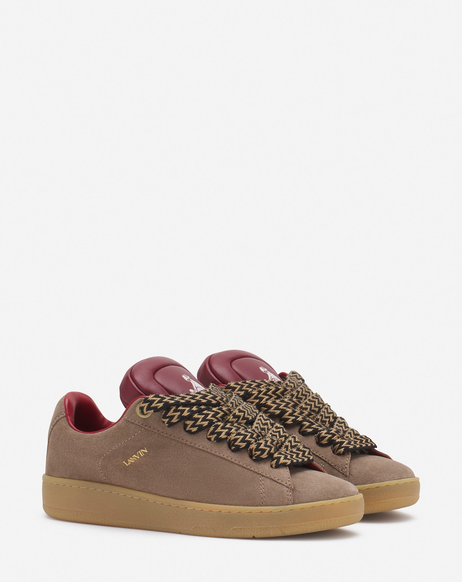 LANVIN X FUTURE HYPER CURB SNEAKERS IN LEATHER AND SUEDE FOR MEN - 2