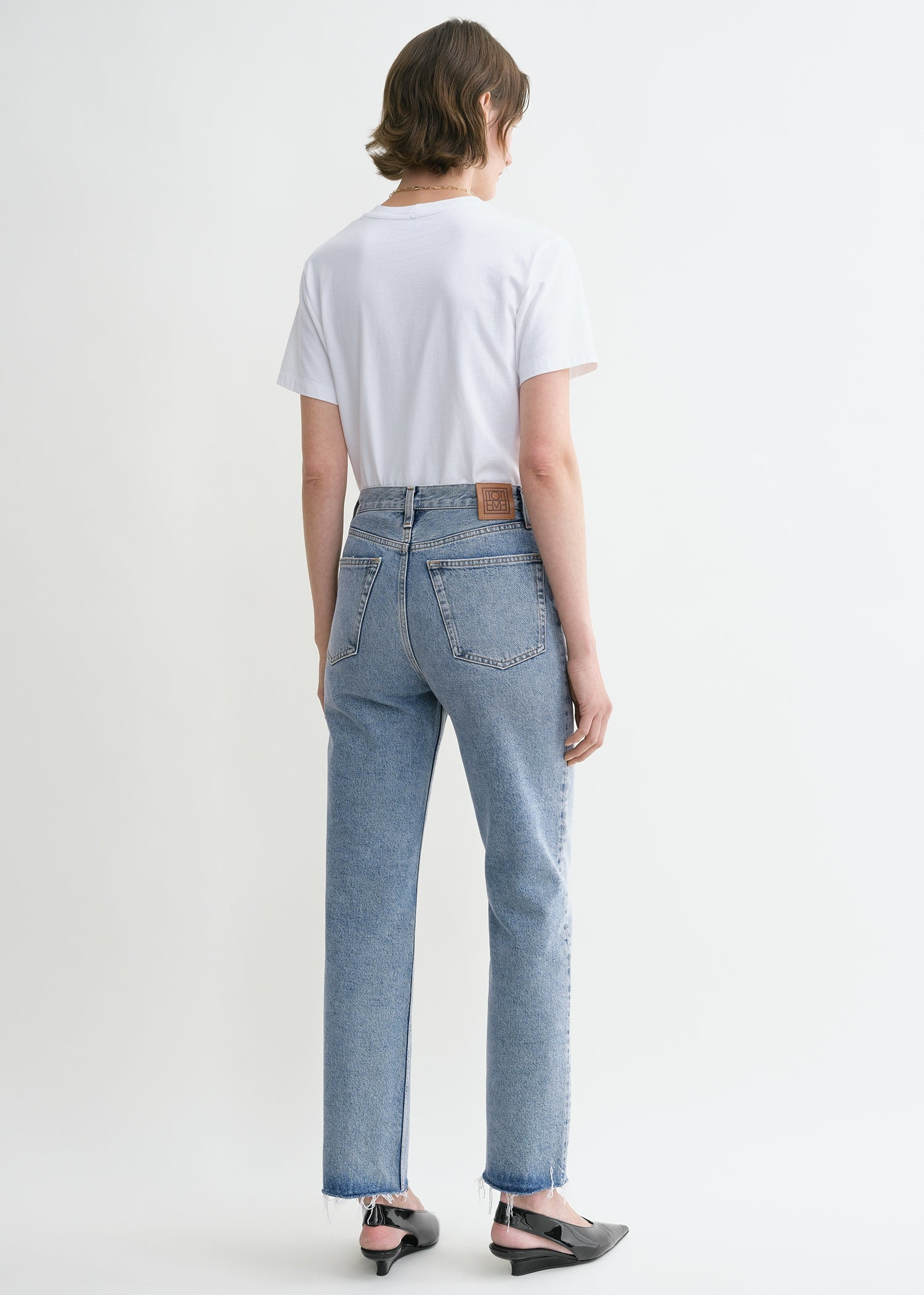 Classic cut denim worn blue - 4